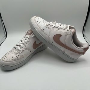 Nike Court Vision Low Sneakers Swoosh Sz 7.5 Pink Casual Shoes DH3158-102